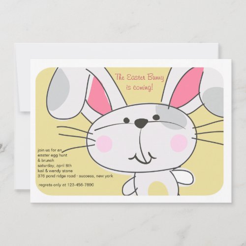 Bunny Face Invitation