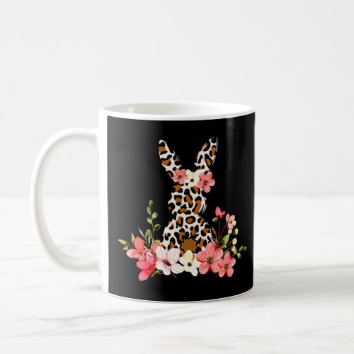 Bunny Face Leopard Floral For Girls Women Kids Eas Coffee Mug