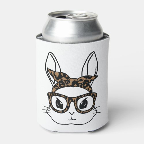 Bunny Face Leopard Glasses Easter Day Girls Kids Can Cooler