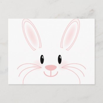 Bunny Face Postcard by MGraphics at Zazzle