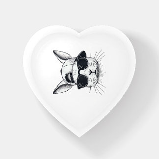 Bunny Face with Sunglasses Cap Easter Day for Boys Paperweight