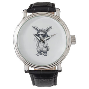Bunny Face with Sunglasses Cap Easter Day for Boys Watch