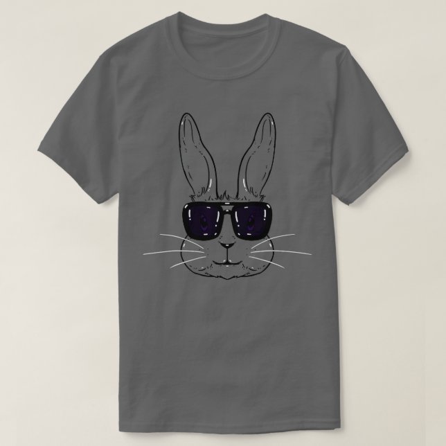 Bunny Face With Sunglasses Easter Day For Boys Men T-Shirt (Design Front)