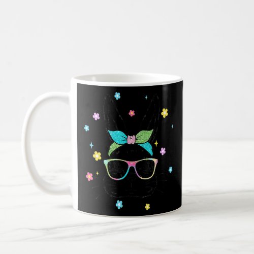 Bunny Face With Sunglasses Easter Day For Girls Wo Coffee Mug