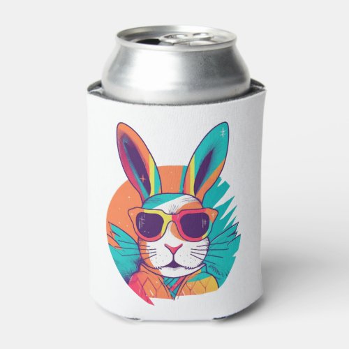 Bunny Face With Sunglasses For Boys Men Kids   Can Cooler