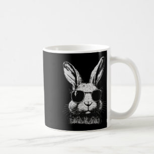 Bunny Face With Sunglasses For Boys Men Kids Easte Coffee Mug