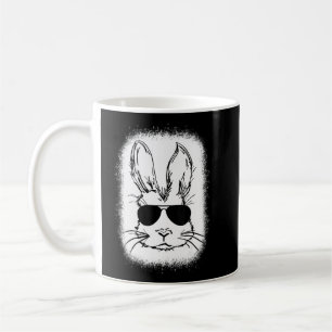Bunny Face With Sunglasses For Boys Men Kids Easte Coffee Mug