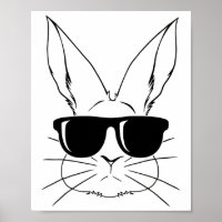 Bunny Face With Sungles For Boys Men Kids Easter D