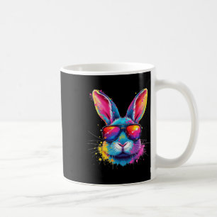 Bunny Face With Tie Dye Gles Happy Easter Day Men  Coffee Mug