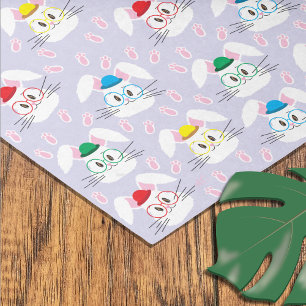 Bunny Faces and Paw Prints Easter Tissue Paper