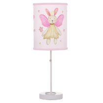 Bunny Fairy Princess Pastel Pink Girly Nursery  Table Lamp