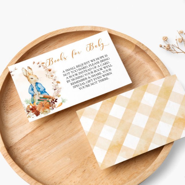 Bunny Fall Pumpkin Baby Boy - Books Enclosure Card (Creator Uploaded)