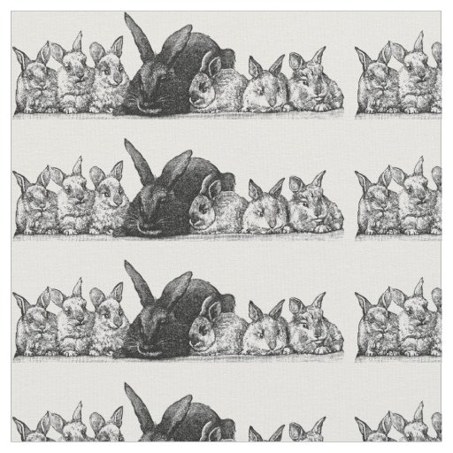 Bunny family fabric