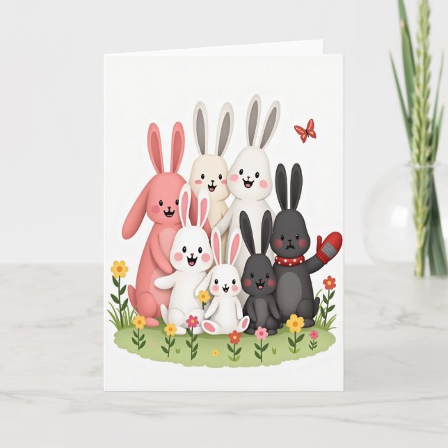 Bunny Family Fun Day Card (Front)