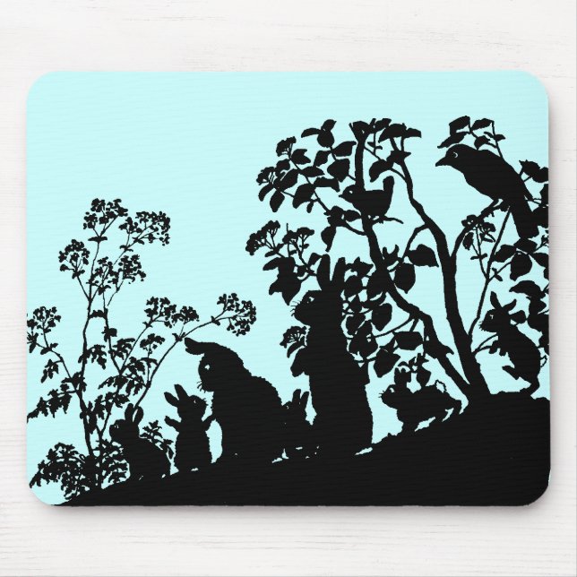 Bunny Family Mouse Pad (Front)