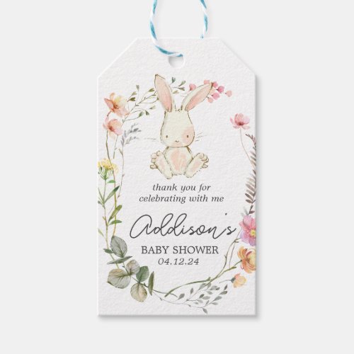 Bunny favor tag bunny gift tag gift tags
