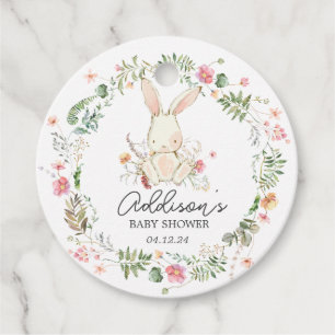 Bunny favor tag, rabbit favor tag