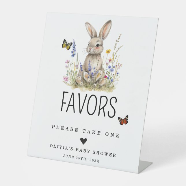 Bunny favors Sign (Front)