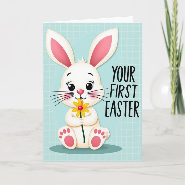 Bunny First Easter Card (Front)