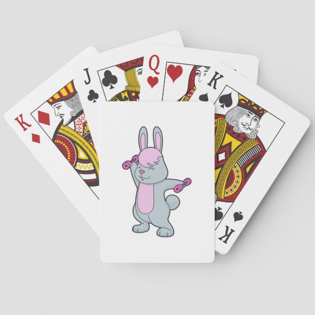Bunny Fitness Dumbbell Poker Cards (Back)