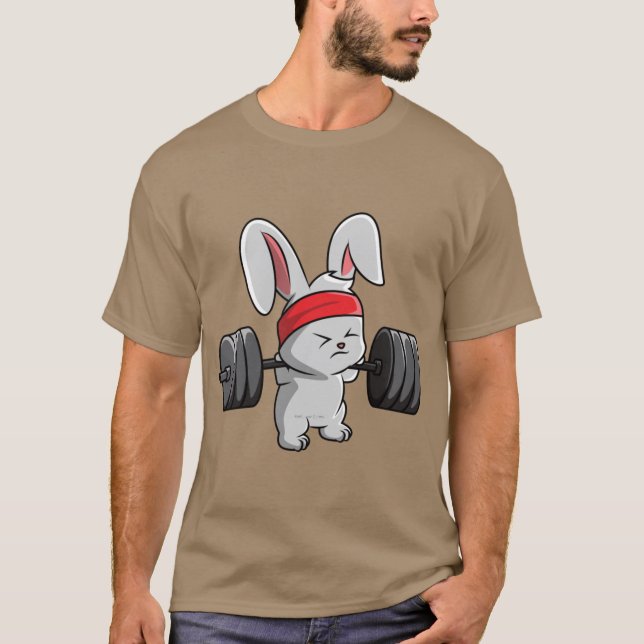 Bunny Fitness Gym Workout family T-Shirt (Front)