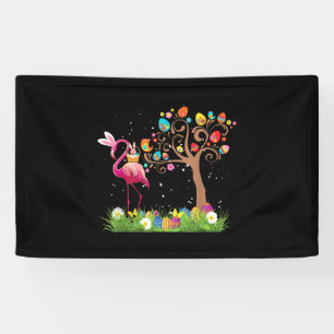 Bunny Flamingo Easter 2021 Cute Flamingo Lovers Banner