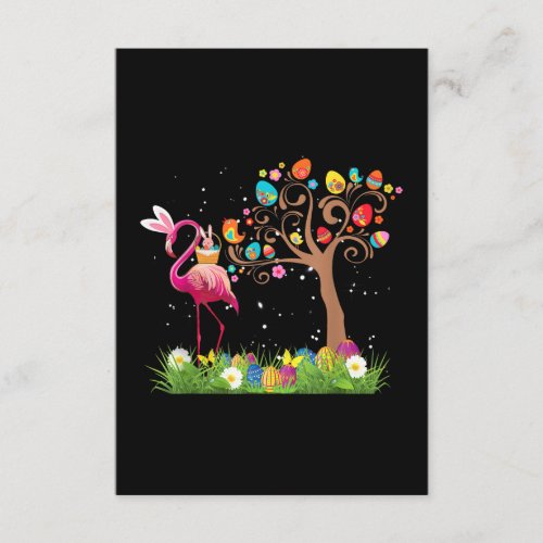 Bunny Flamingo Easter 2021  Cute Flamingo Lovers Enclosure Card