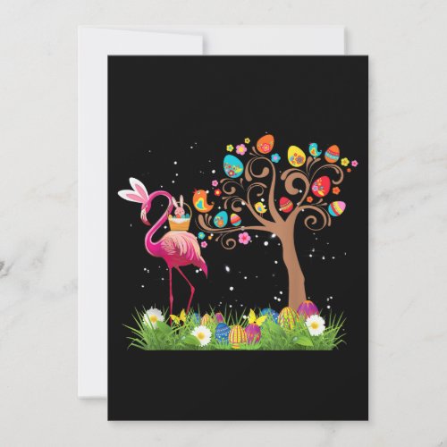 Bunny Flamingo Easter 2021  Cute Flamingo Lovers Thank You Card