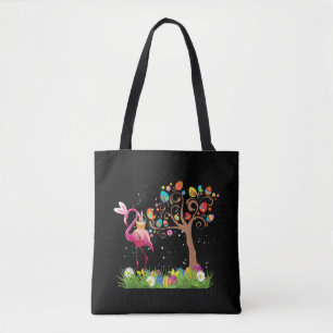 Bunny Flamingo Easter 2021   Cute Flamingo Lovers Tote Bag
