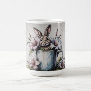 Bunny Floral Coffee Mug