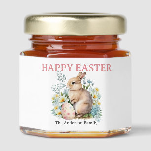 Bunny & Floral Egg Honey Jar Favors