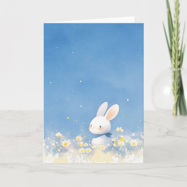 Bunny Floral Fantasy Card (Front)