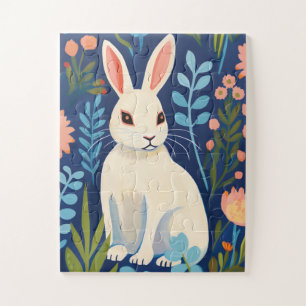 Bunny Floral Jigsaw Puzzle