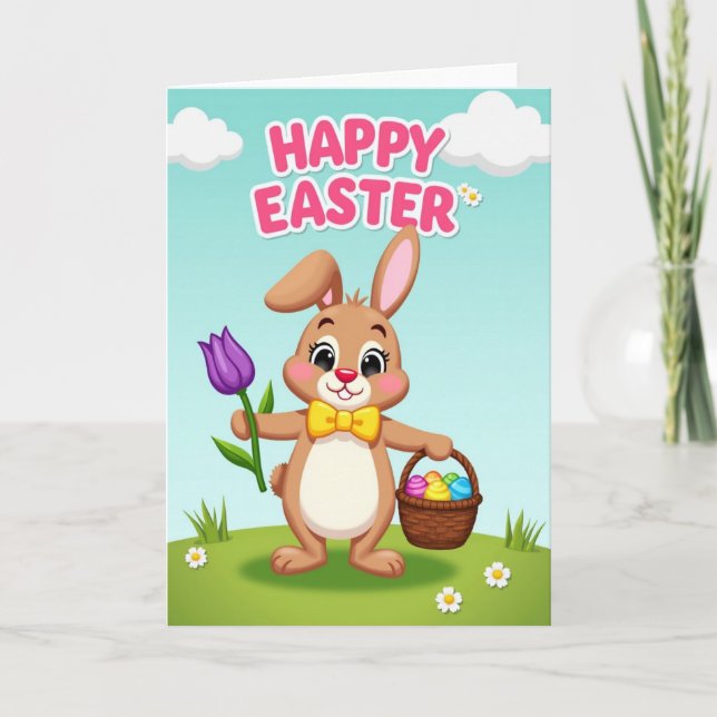 Bunny Floral Pattern Card (Front)