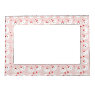 Bunny Flower Crown Pink Magnetic Frame