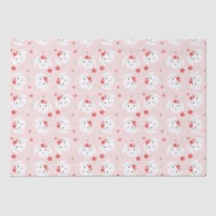 Bunny Flower Crown Pink Tissue Paper