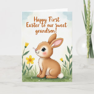 Bunny Flower Easter Card