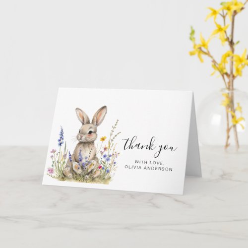 Bunny fold Thank you Card