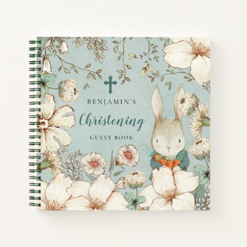 Bunny Foliage Christening Alternate Guest Book