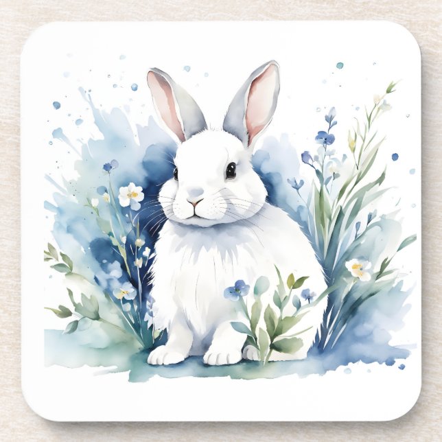 bunny for Easter Beverage Coaster (Front)