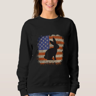 Bunny for men gift bunnies american flag patriotic sweatshirt