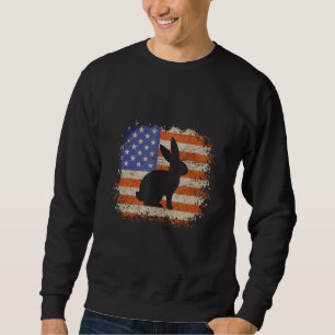 Bunny for men gift bunnies american flag patriotic sweatshirt