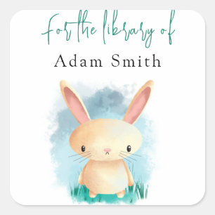 Bunny - for the library of square sticker