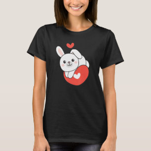 Bunny For Valentine s Day Cute Animals With Hearts T-Shirt