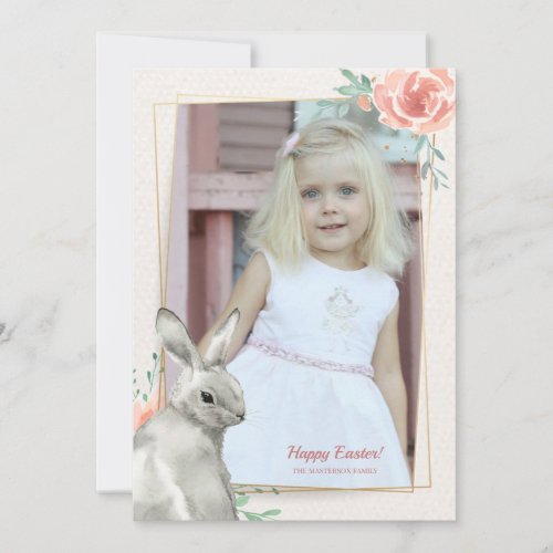 Bunny Frame Photo Easter Card