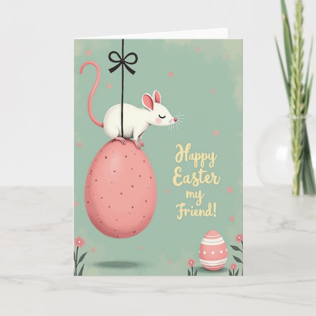 Bunny Friend Easter Day Card (Front)