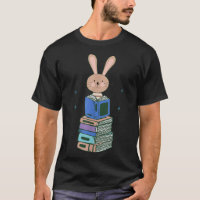 Bunny Funny Cute Bookworm Girls Boys Book Reading 