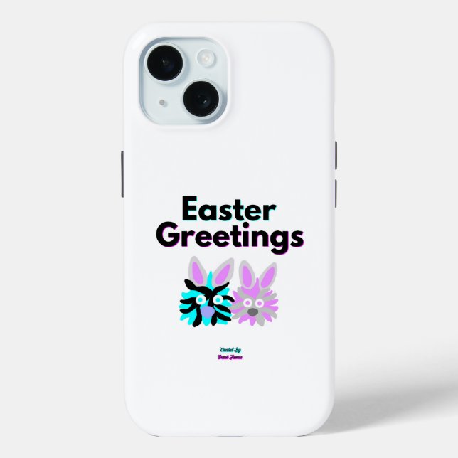 Bunny Fuzzies Apple iPhone 15 Case (Back)