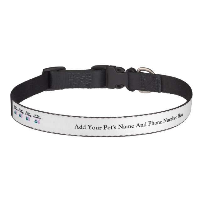 Bunny Fuzzies Personalized Pet Collar (Front)