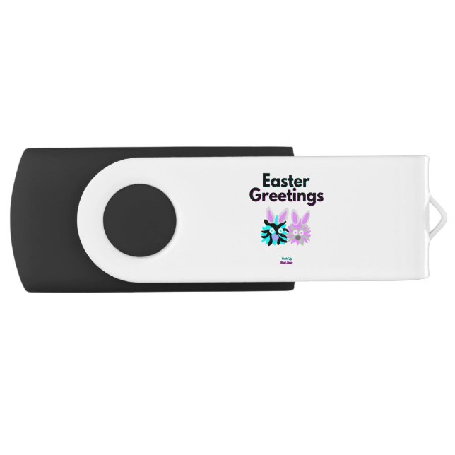 Bunny Fuzzies USB Swivel Flash Drive (Front)